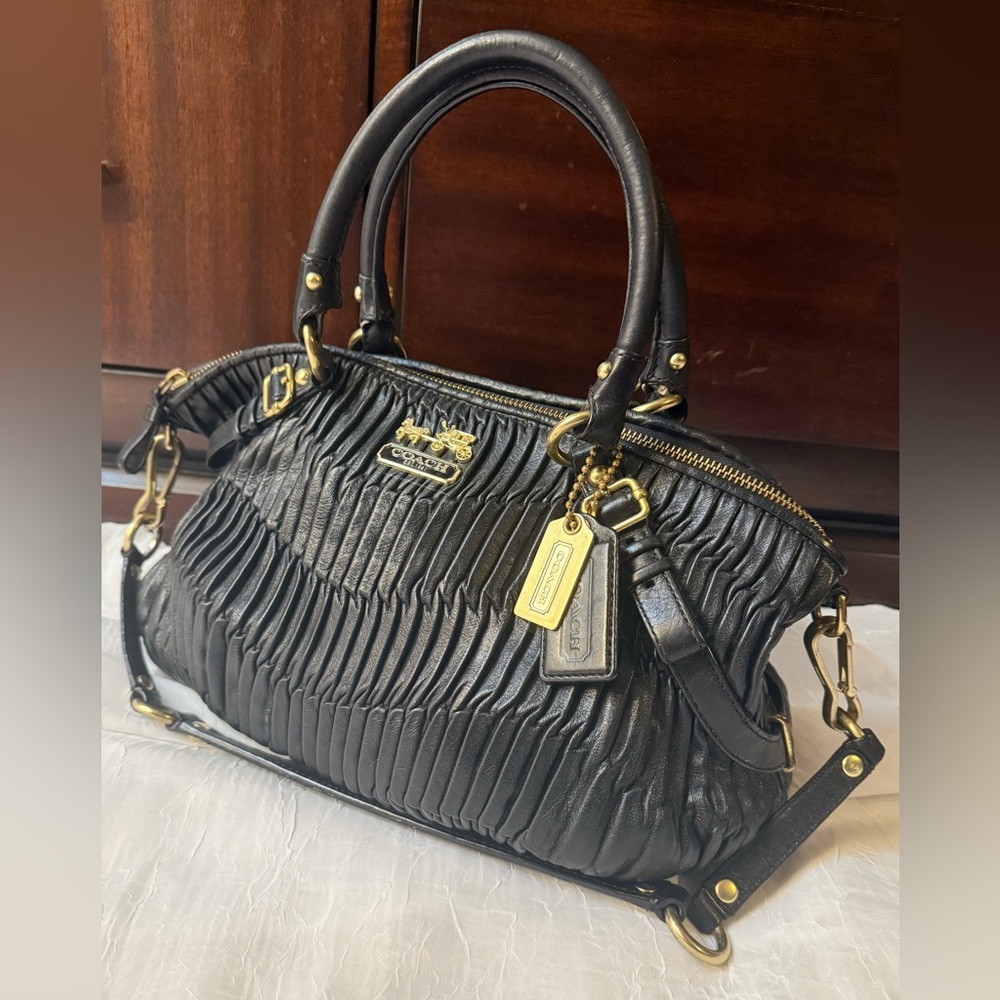 Coach Madison Gathered Leather Sophia Satchel